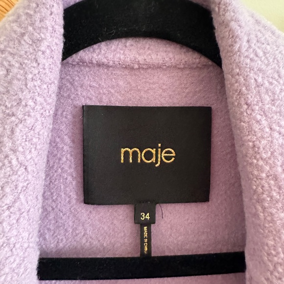 Maje Lilac Coat – Classic & Elegant Mid-Season Style - Picture 2 of 7